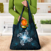 New Zealand Matariki Waita Grocery Bag Maori Moko Dark Blue Galaxy LT05 - Polynesian Pride