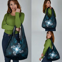 New Zealand Matariki Waita Grocery Bag Maori Moko Dark Blue Galaxy LT05 - Polynesian Pride