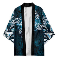 New Zealand Matariki Waita Kimono Maori Moko Dark Blue Galaxy LT05 Unisex Blue - Polynesian Pride