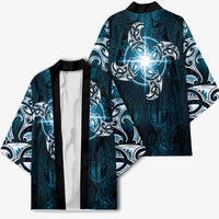 New Zealand Matariki Waita Kimono Maori Moko Dark Blue Galaxy LT05 - Polynesian Pride