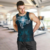 New Zealand Matariki Waita Men Tank Top Maori Moko Dark Blue Galaxy LT05 Blue - Polynesian Pride