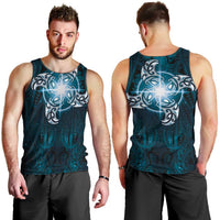 New Zealand Matariki Waita Men Tank Top Maori Moko Dark Blue Galaxy LT05 - Polynesian Pride