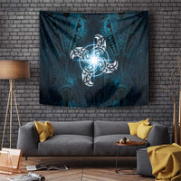 New Zealand Matariki Waita Tapestry Maori Moko Dark Blue Galaxy LT05 Blue - Polynesian Pride