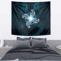 New Zealand Matariki Waita Tapestry Maori Moko Dark Blue Galaxy LT05 - Polynesian Pride