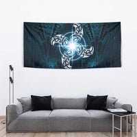 New Zealand Matariki Waita Tapestry Maori Moko Dark Blue Galaxy LT05 - Polynesian Pride
