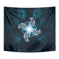 New Zealand Matariki Waita Tapestry Maori Moko Dark Blue Galaxy LT05 - Polynesian Pride