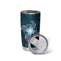 New Zealand Matariki Waita Tumbler Cup Maori Moko Dark Blue Galaxy