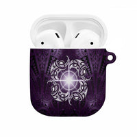 New Zealand Matariki Waipunarangi AirPods Case Maori Moko Purple Galaxy LT05 Purple - Polynesian Pride