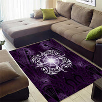 New Zealand Matariki Waipunarangi Area Rug Maori Moko Purple Galaxy LT05 - Polynesian Pride