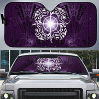 New Zealand Matariki Waipunarangi Auto Sun Shade Maori Moko Purple Galaxy LT05 Purple - Polynesian Pride