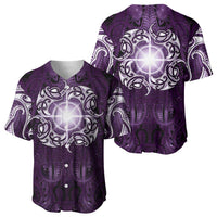 New Zealand Matariki Waipunarangi Baseball Jersey Maori Moko Purple Galaxy LT05 - Polynesian Pride