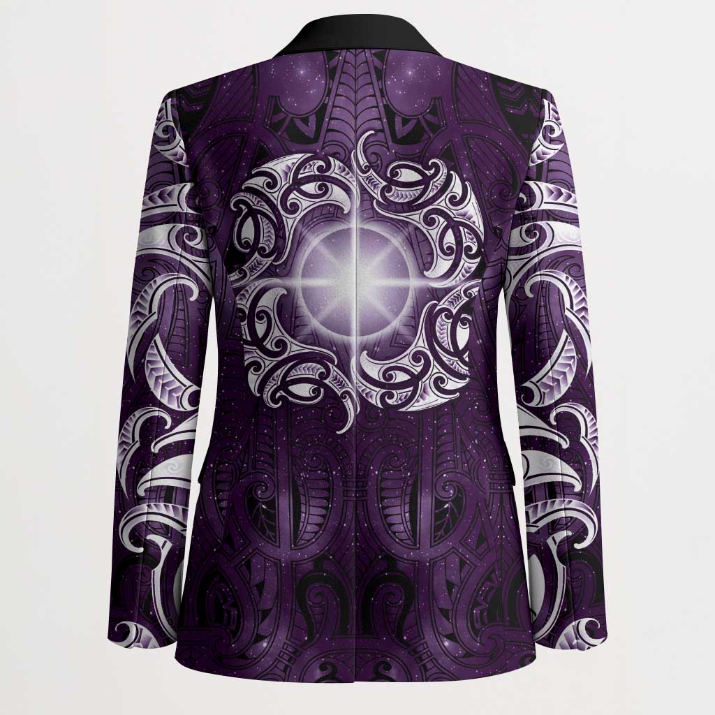 New Zealand Matariki Waipunarangi Blazer Maori Moko Purple Galaxy