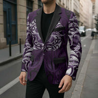 New Zealand Matariki Waipunarangi Blazer Maori Moko Purple Galaxy