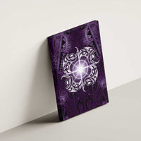 New Zealand Matariki Waipunarangi Canvas Wall Art Maori Moko Purple Galaxy LT05 - Polynesian Pride