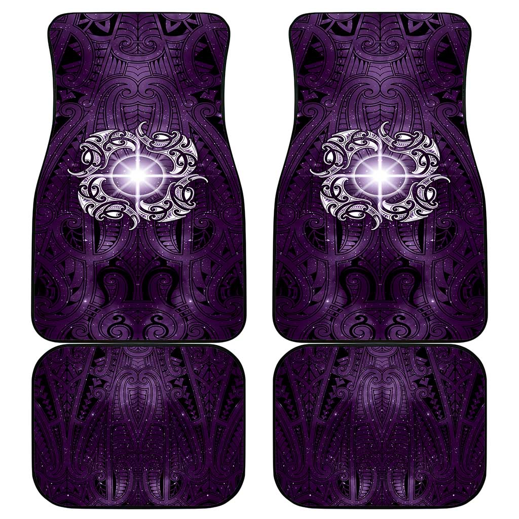 New Zealand Matariki Waipunarangi Car Mats Maori Moko Purple Galaxy LT05 - Polynesian Pride