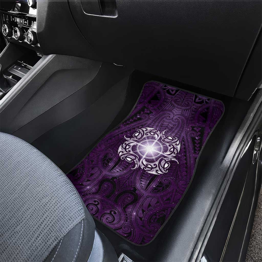 New Zealand Matariki Waipunarangi Car Mats Maori Moko Purple Galaxy LT05 - Polynesian Pride