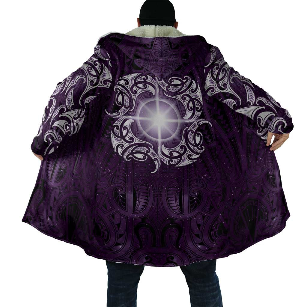 New Zealand Matariki Waipunarangi Cloak Maori Moko Purple Galaxy LT05 - Polynesian Pride