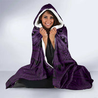 New Zealand Matariki Waipunarangi Hooded Blanket Maori Moko Purple Galaxy LT05 - Polynesian Pride