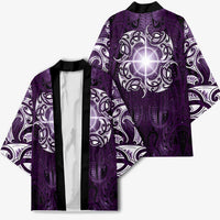 New Zealand Matariki Waipunarangi Kimono Maori Moko Purple Galaxy LT05 - Polynesian Pride