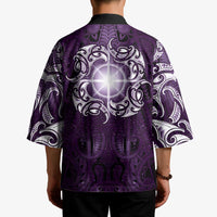 New Zealand Matariki Waipunarangi Kimono Maori Moko Purple Galaxy LT05 - Polynesian Pride