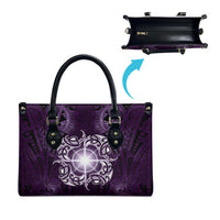 New Zealand Matariki Waipunarangi Leather Bag Maori Moko Purple Galaxy LT05 - Polynesian Pride
