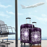 New Zealand Matariki Waipunarangi Luggage Cover Maori Moko Purple Galaxy LT05 - Polynesian Pride