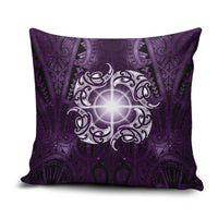 New Zealand Matariki Waipunarangi Pillow Cover Maori Moko Purple Galaxy LT05 Purple - Polynesian Pride