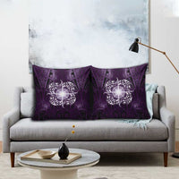 New Zealand Matariki Waipunarangi Pillow Cover Maori Moko Purple Galaxy LT05 - Polynesian Pride