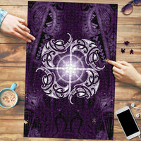 New Zealand Matariki Waipunarangi Puzzle Maori Moko Purple Galaxy