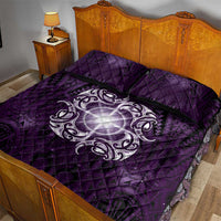 New Zealand Matariki Waipunarangi Quilt Bed Set Maori Moko Purple Galaxy LT05 - Polynesian Pride