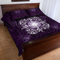 New Zealand Matariki Waipunarangi Quilt Bed Set Maori Moko Purple Galaxy LT05 - Polynesian Pride