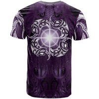 New Zealand Matariki Waipunarangi T Shirt Maori Moko Purple Galaxy LT05 - Polynesian Pride