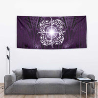 New Zealand Matariki Waipunarangi Tapestry Maori Moko Purple Galaxy LT05 - Polynesian Pride