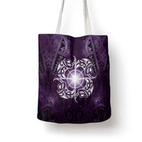 New Zealand Matariki Waipunarangi Tote Bag Maori Moko Purple Galaxy LT05 - Polynesian Pride