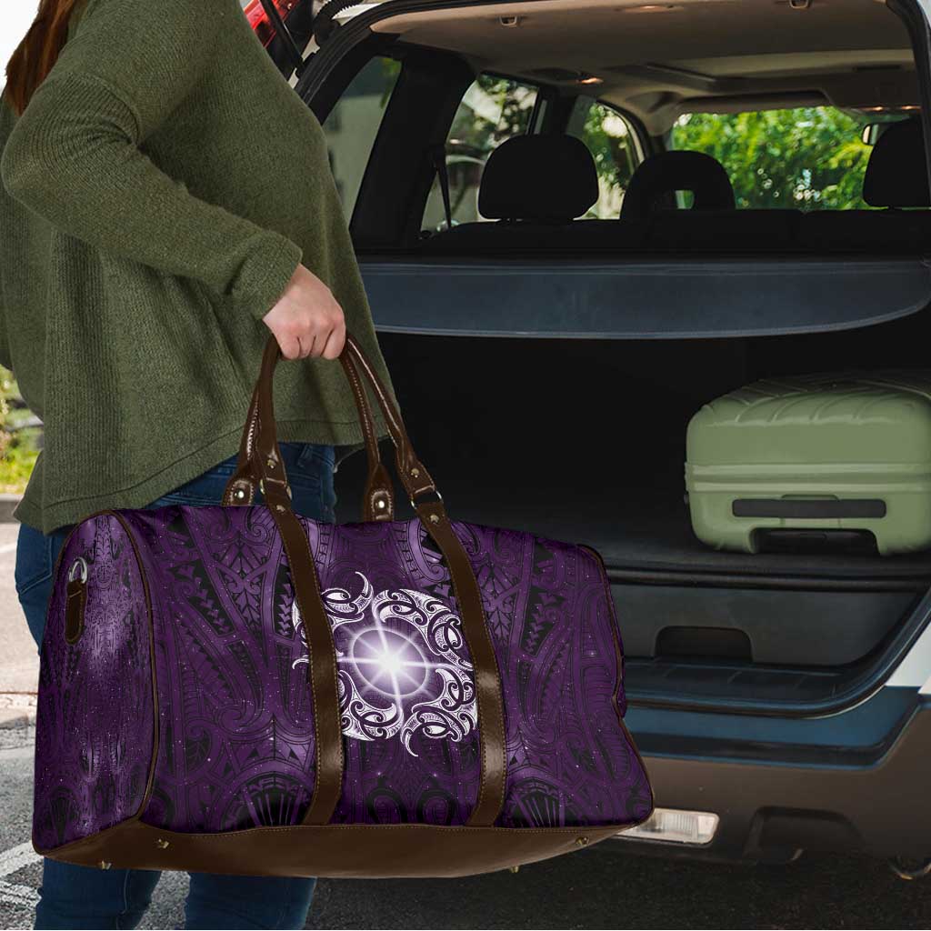 New Zealand Matariki Waipunarangi Travel Bag Maori Moko Purple Galaxy LT05 - Polynesian Pride
