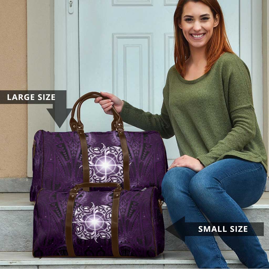 New Zealand Matariki Waipunarangi Travel Bag Maori Moko Purple Galaxy LT05 - Polynesian Pride