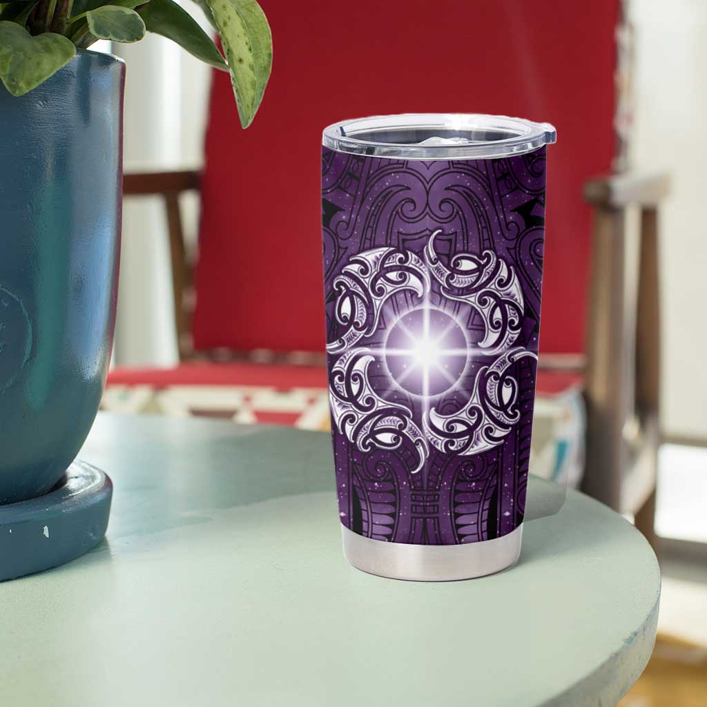New Zealand Matariki Waipunarangi Tumbler Cup Maori Moko Purple Galaxy LT05 - Polynesian Pride
