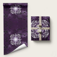New Zealand Matariki Waipunarangi Wrapping Paper Maori Moko Purple Galaxy LT05 58" × 23" Purple - Polynesian Pride