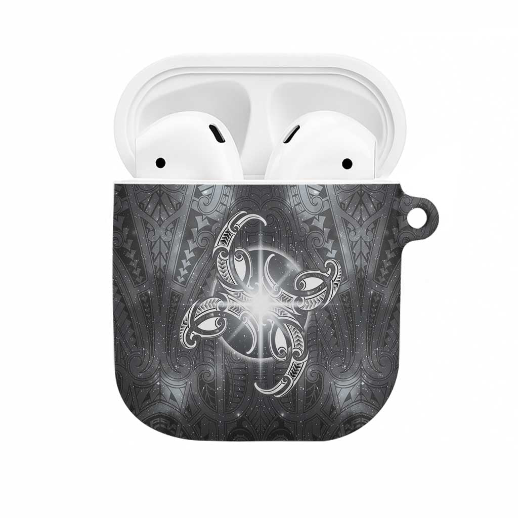 New Zealand Matariki Ururangi AirPods Case Maori Moko Grey Galaxy