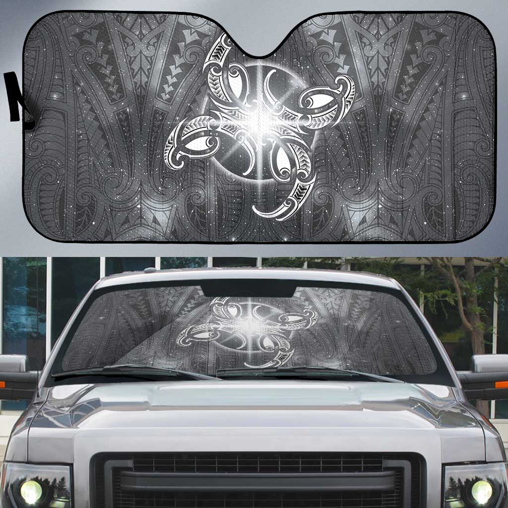 New Zealand Matariki Ururangi Auto Sun Shade Maori Moko Grey Galaxy LT05 Grey - Polynesian Pride