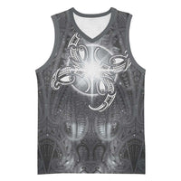 New Zealand Matariki Ururangi Basketball Jersey Maori Moko Grey Galaxy