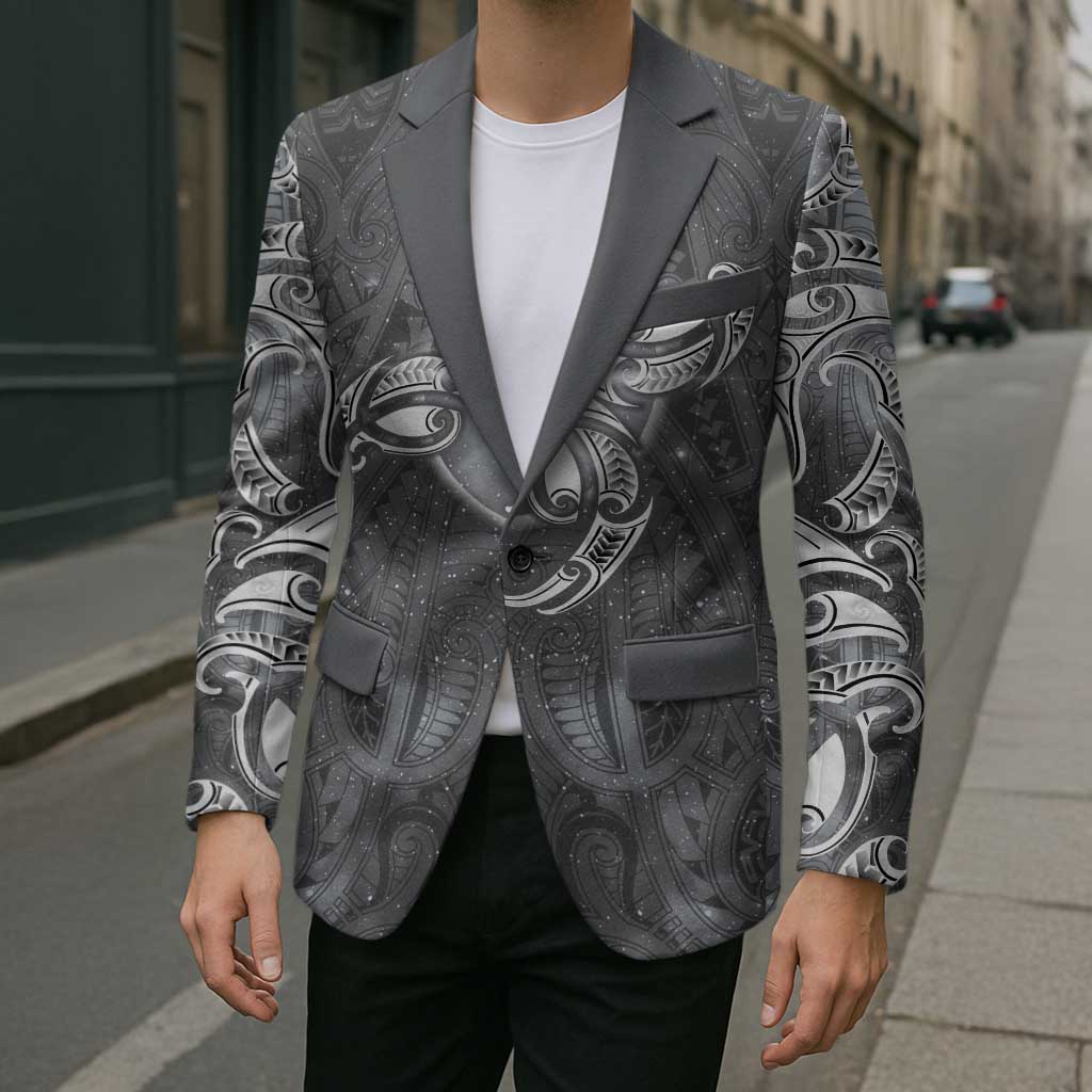 New Zealand Matariki Ururangi Blazer Maori Moko Grey Galaxy