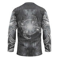 New Zealand Matariki Ururangi Hockey Jersey Maori Moko Grey Galaxy