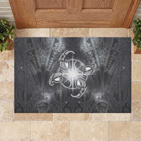 New Zealand Matariki Ururangi Rubber Doormat Maori Moko Grey Galaxy