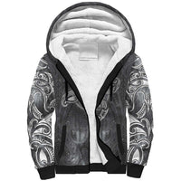 New Zealand Matariki Ururangi Sherpa Hoodie Maori Moko Grey Galaxy LT05 Unisex Grey - Polynesian Pride