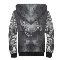 New Zealand Matariki Ururangi Sherpa Hoodie Maori Moko Grey Galaxy LT05 - Polynesian Pride