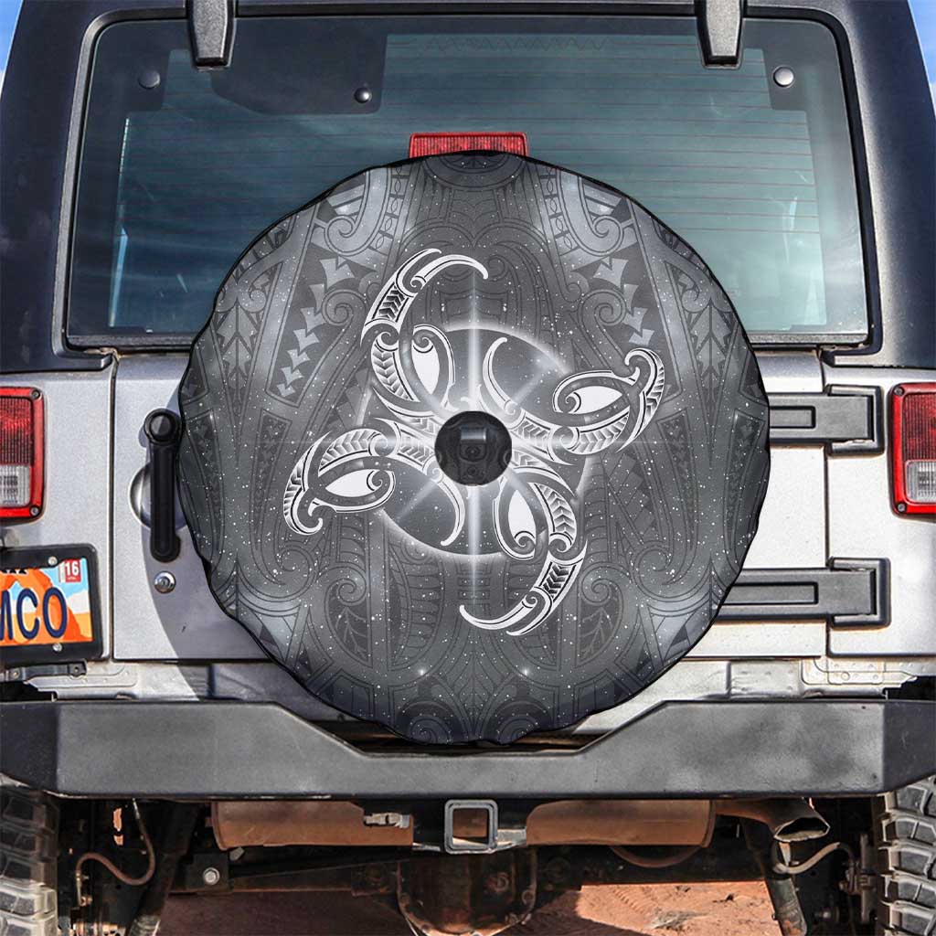 New Zealand Matariki Ururangi Spare Tire Cover Maori Moko Grey Galaxy LT05 Grey - Polynesian Pride