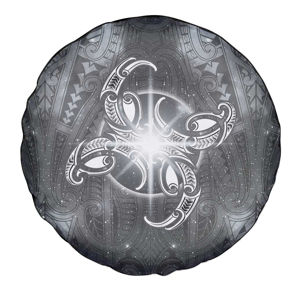 New Zealand Matariki Ururangi Spare Tire Cover Maori Moko Grey Galaxy LT05 - Polynesian Pride