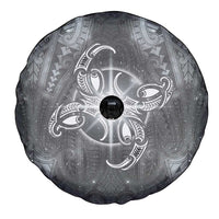 New Zealand Matariki Ururangi Spare Tire Cover Maori Moko Grey Galaxy LT05 - Polynesian Pride
