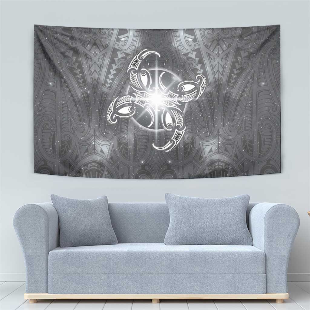 New Zealand Matariki Ururangi Tapestry Maori Moko Grey Galaxy